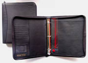 Porte-documents Harvard, pur cuir noir, 3 anneaux (1PX)