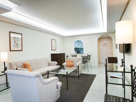 Living area (one or two bedroom apartment)