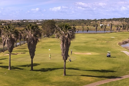 Golfers on the 7th hole at Salgados Golf