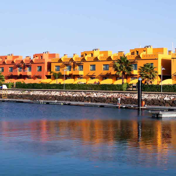 View of Tivoli Marina Portimao from the Rio Arade