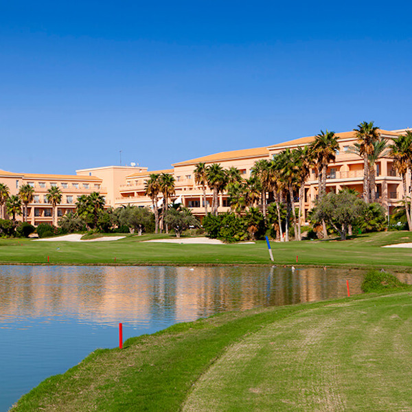 View of Alicante Golf Hotel with Alicante Golf in the foreground