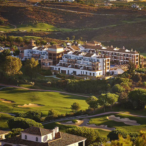 Panoranic view of La Cala Hotel and golf course
