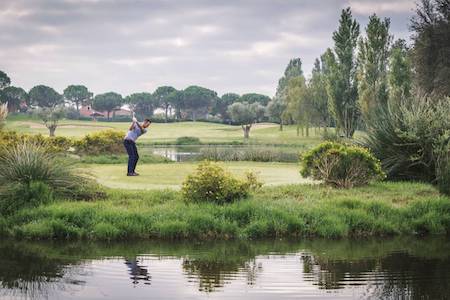 Tee shot on Peralada Golf