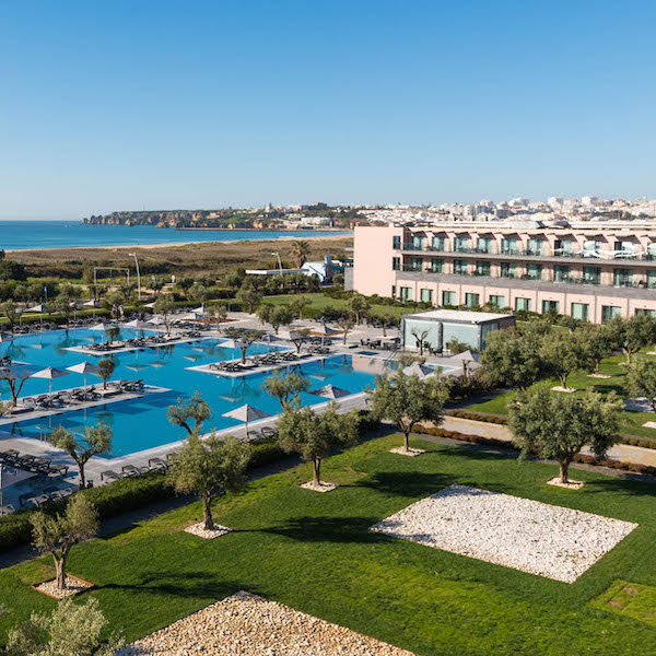 Pool and sea view from Vila Gale Lagos